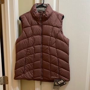 Eddie Bauer puffer vest. Purple. Size large. Never worn; tags still on.